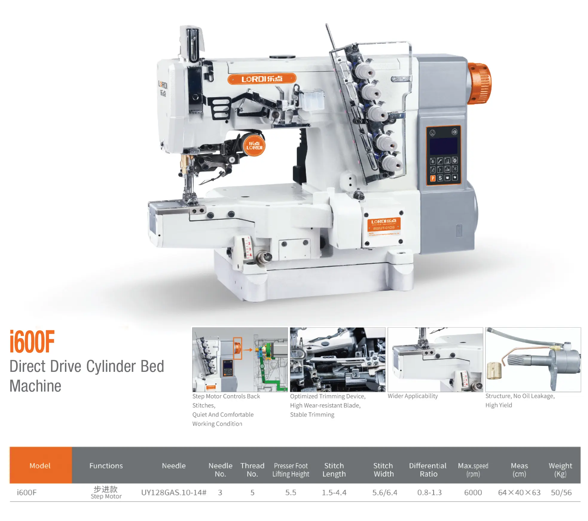 i600F Cylinder bed interlock machine