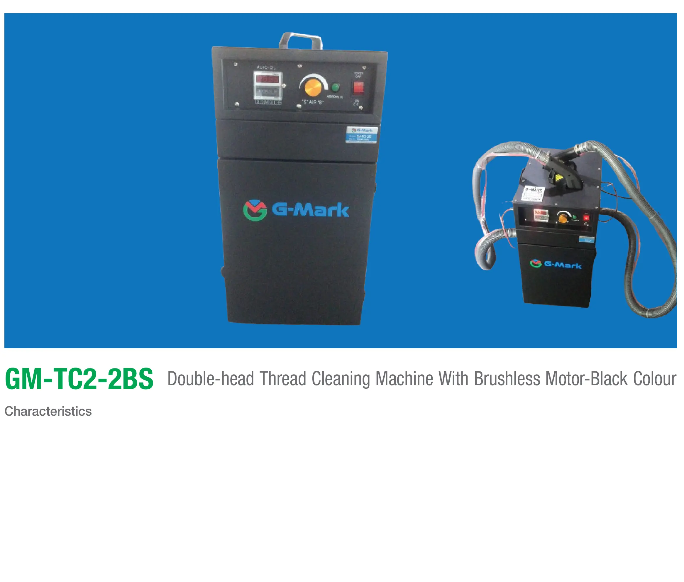 GM-TC2-2BS Double-head thread cleaning machine