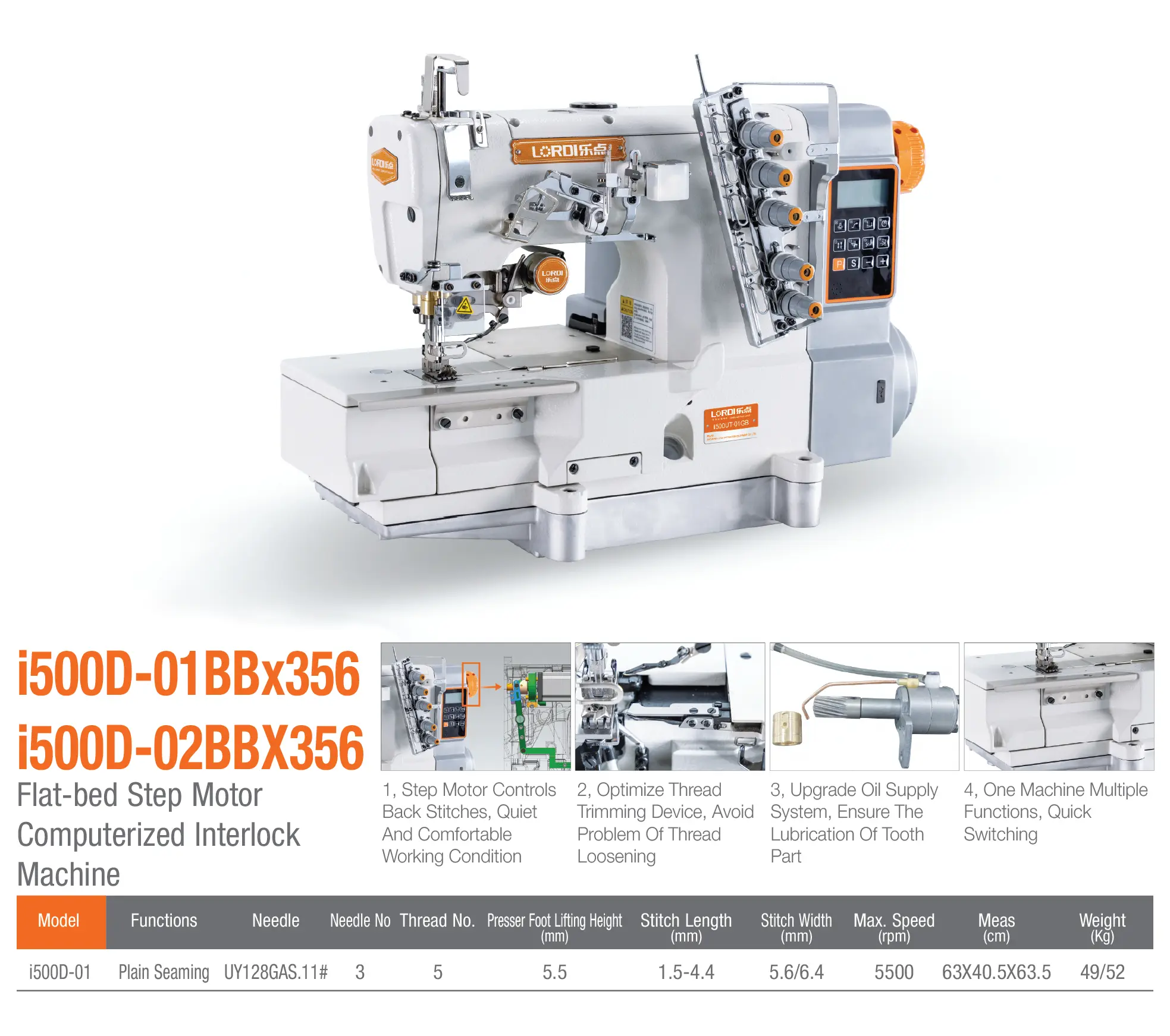 i500D-01BBx356 / i500D-02BBx356 Computerized interlock machine